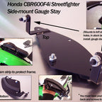 99-06 Honda F4i streetfighter side-mount gauge stay
