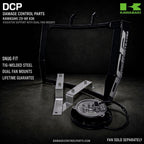 Kawasaki ZX-6R 636 radiator support with dual fan mounts, fan sold separately