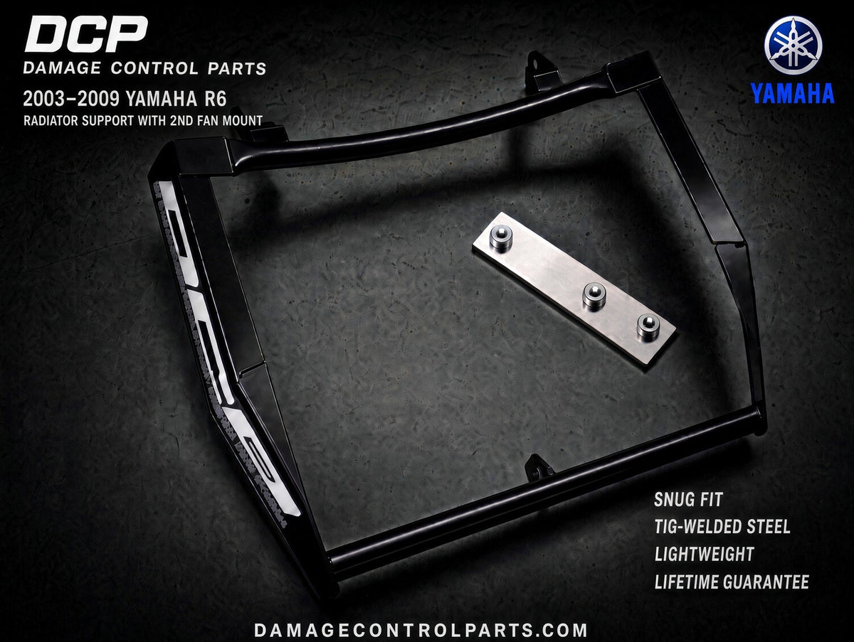 2003-2009 Yamaha R6 radiator support with 2nd fan mount